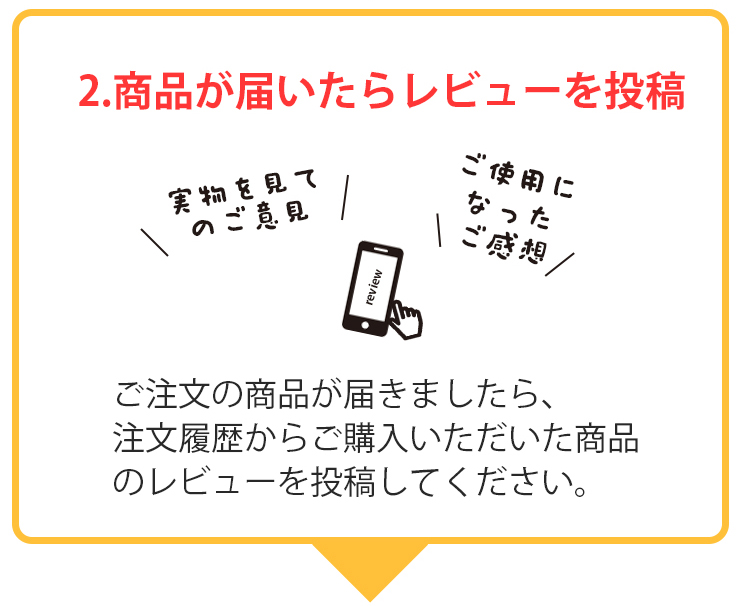 レビューを書いて選べるプレゼント